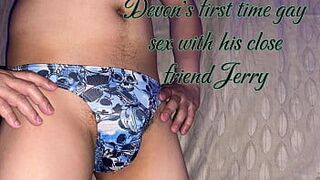 Two straight friends enjoying their first gay sex with each other porn video